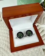 Spinki do mankietów i krawatów - KOMPAS Spinki do mankietów ślub wesel srebrne - miniaturka - grafika 1