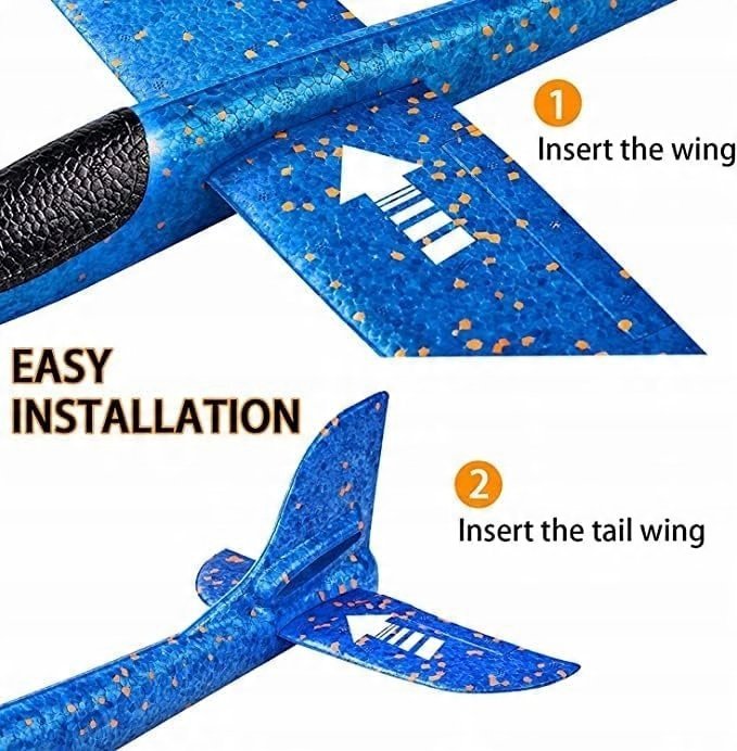Samolot Piankowy Szybowiec Zabawka Dla Dzieci Zestaw 2 Sztuk