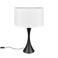 Lampy stojące - Trio Sabia 515700132 lampa stołowa lampka 1x60W E27 czarna/biała - miniaturka - grafika 1