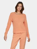 Swetry damskie - Vila Sweter Bellisina 14089578 Pomarańczowy Regular Fit - miniaturka - grafika 1