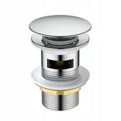 Korki do umywalek - Korek Klik Klak Rebiko Mosiężny Automatyczny Chrom - miniaturka - grafika 1