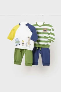 Dresy i komplety dla chłopców - Mayoral Newborn komplet niemowlęcy 2-pack kolor zielony - grafika 1