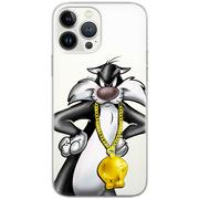 Etui i futerały do telefonów - Etui Looney Tunes dedykowane do Samsung NOTE 3, wzór: Sylwester 003 Etui częściowo przeźroczyste, oryginalne i oficjalnie / Looney Tunes - miniaturka - grafika 1