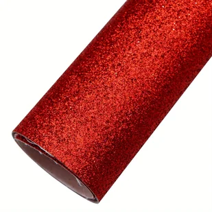 TEMU Rolka z tkaniny ze sztucznej skóry z brokatem PCV - Błyszczący arkusz skóry syntetycznej do majsterkowania, kolczyków, kokardek do włosów, - Rękodzieło - miniaturka - grafika 1