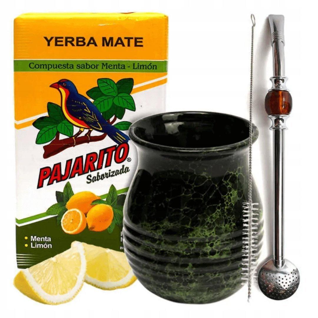 Zestaw Startowy do Yerba Mate Pajarito Menta Limon Tykwa Matero Bombilla