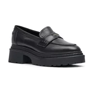 Półbuty damskie - Guess Skórzane loafersy FINDA - miniaturka - grafika 1