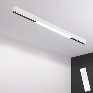 ZMH lampa sufitowa LED lampa sufitowa biała 32W reflektor sufitowy kuchnia 107CM długa nowoczesna ściemnialna z pilotem oświetlenie sufitowe do salonu biuro sypialnia - Lampy sufitowe - miniaturka - grafika 1