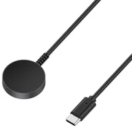 Akcesoria do smartwatchy - Ładowarka kabel USB TYP-C do Samsung Galaxy Watch 3 / 4 / 5 / 6 active 1 / 2 czarna - miniaturka - grafika 1