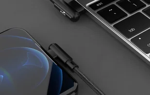Kabel kątowy USB do Micro USB Foneng X70, 3A, 1m (czarny) - Kable - miniaturka - grafika 5