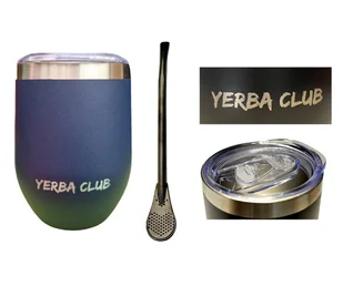 Zestaw Matero + Bombilla Yerba Club Granat 350ml - Yerba Mate Zestaw Matero + Bombilla Yerba Club Granat 350ml - Yerba Mate - miniaturka - grafika 1