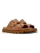 Klapki i japonki damskie - Camper Klapki "Brutus" w kolorze jasnobrązowym - miniaturka - grafika 1