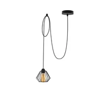 Lampy sufitowe - Nowoczesna lampa wisząca z regulacją DIORO LOFT L1 - miniaturka - grafika 1