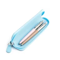 Zestawy piśmiennicze - Zestaw prezentowy długopis Parker Jotter Originals Różowy i Beżowy z niebieskim etui - miniaturka - grafika 1