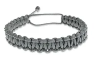 Bransoletki - Bransoletka W Kolorze Szarym Zaplatana - miniaturka - grafika 1