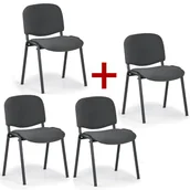 Fotele i krzesła biurowe - Antares 3+1 GRATIS Krzesło konferencyjne VIVA, szare 555143 - miniaturka - grafika 1