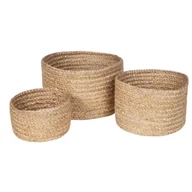 Pojemniki na zabawki - Koszyki z juty naturalny/GOLD 0x Set Of 3 Baskets Abha - miniaturka - grafika 1