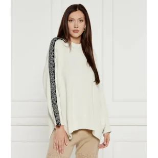 BOSS Sweter | Loose fit | z dodatkiem wełny - Swetry damskie - miniaturka - grafika 1