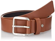 Paski - Calvin Klein Pasek Męski Ck Zwięzły 3.5 cm Skórzany Pasek, Brązowy (Dark Tan), 100 - miniaturka - grafika 1