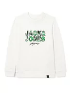 Bluzy dla chłopców - Jack & Jones Junior Bluza chłopięca Jortulum Branding Sweat Crew Neck Jnr Jortulum, Navy Blazer, 152, granatowy blezer, 152 - miniaturka - grafika 1