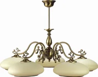 Lampy sufitowe - Lampa wisząca Solar Lampa z mosiądzu Róża 5 płomienna - miniaturka - grafika 1