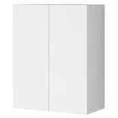 Szafki łazienkowe - Szafka łazienkowa wisząca biała 2-drzwiowa nowoczesna ścienna 3 półki 80 cm - miniaturka - grafika 1