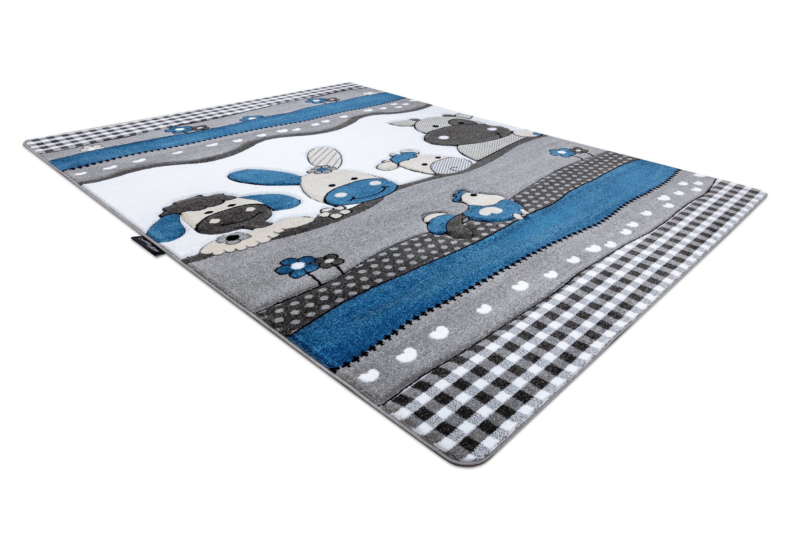 Dywan PETIT FARM FARMA ZWIERZĄTKA niebieski 200x290 cm