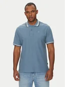 Koszulki męskie - Blend Polo 20717916 Niebieski Regular Fit - miniaturka - grafika 1