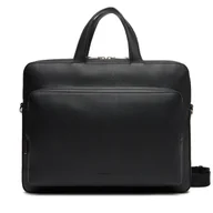 Torby na laptopy - Torba na laptopa Calvin Klein Micro Pebble Slim Briefcase 36 LV04D3012G Czarny - miniaturka - grafika 1