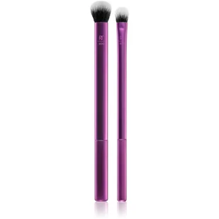 Real Techniques Brushes Eyes Duo zestaw Pędzel do cieni  Base Shadow 1 szt + Pędzel do cieni Deluxe Crease 1 ks dla kobiet - Pędzle do makijażu - miniaturka - grafika 1
