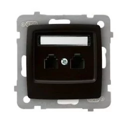 Ospel elektro Gniazdo Telefoniczne Podwójne niezależne - Karo GPT-2SN/M/40 - Gniazdka elektryczne - miniaturka - grafika 1