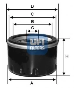 Filtr oleju UFI Filtry 23.545.00 - Filtry oleju - miniaturka - grafika 1