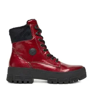 Botki damskie - Trzewiki Rieker CEO-Y0220-33 Czerwony - miniaturka - grafika 1