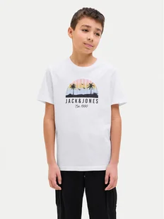 Jack&Jones Junior T-Shirt Palm 12269922 Biały Regular Fit - Koszulki męskie - miniaturka - grafika 1