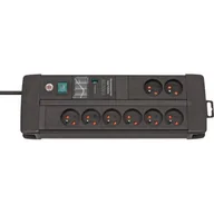 Inne akcesoria elektryczne - Listwa przeciwprzepięciowa Premium Line Duo 8 gniazd 3m 60.000A czarna Brennenstuhl 1256004698 - miniaturka - grafika 1