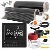 Ogrzewanie podłogowe - Folia grzewcza na podczerwień MISSION AIR Black Silver PTC 160W/m2 20m2 szer. 100cm + regulator Taurus Czarny - miniaturka - grafika 1