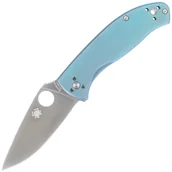 Noże - Nóż składany Spyderco Tenacious R.I.L. Blue Titanium, Satin 8Cr13MoV by Eric Glesser (C122TIBLP) - miniaturka - grafika 1
