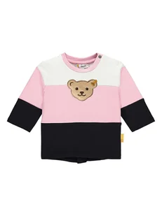 Steiff Bluza w kolorze jasnoróżowo-czarnym - Bluzy i sweterki niemowlęce - miniaturka - grafika 1