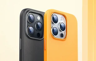 Magnetyczne Etui na telefon iPhone 15 ProMax Baseus Fauxther Series (Pomarańczowe) - Etui i futerały do telefonów - miniaturka - grafika 5
