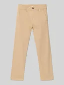 Spodnie i spodenki dla chłopców - Chinosy o kroju regular fit z mieszanki bawełny model ‘PETE’ - miniaturka - grafika 1