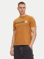 Koszulki męskie - Timberland T-Shirt TB0A5UPQ Beżowy Regular Fit - miniaturka - grafika 1