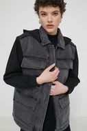 Kurtki damskie - Desigual kurtka RAINIER damska kolor szary przejściowa oversize 24SWED43 - miniaturka - grafika 1