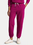 Spodnie sportowe damskie - Polo Ralph Lauren Spodnie dresowe 211943009011 Różowy Regular Fit - miniaturka - grafika 1