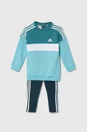 Dresy i komplety dla dziewczynek - adidas dres dziecięcy kolor turkusowy - miniaturka - grafika 1