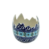 Figurki dekoracyjne - Ceramiczne jajko skorupka Ceramika Bolesławiec - miniaturka - grafika 1