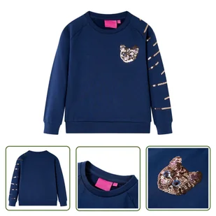 Bluza dziecięca - granatowa - 92 - Bluza Dla Dziecka - Bluzy dla dziewczynek - miniaturka - grafika 1