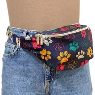 Nerki - Nerka / Saszetka biodrowa - granatowe łapki - miniaturka - grafika 1