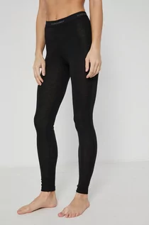 Spodnie sportowe damskie - Icebreaker legginsy funkcyjne wełniane kolor czarny - grafika 1