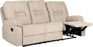BELIANI Sofa 3-osobowa beżowa z funkcją relaks rozkładana salon duży pokój - Sofy i kanapy BELIANI Sofa 3-osobowa beżowa z funkcją relaks rozkładana salon duży pokój - Sofy i kanapy - miniaturka - grafika 1