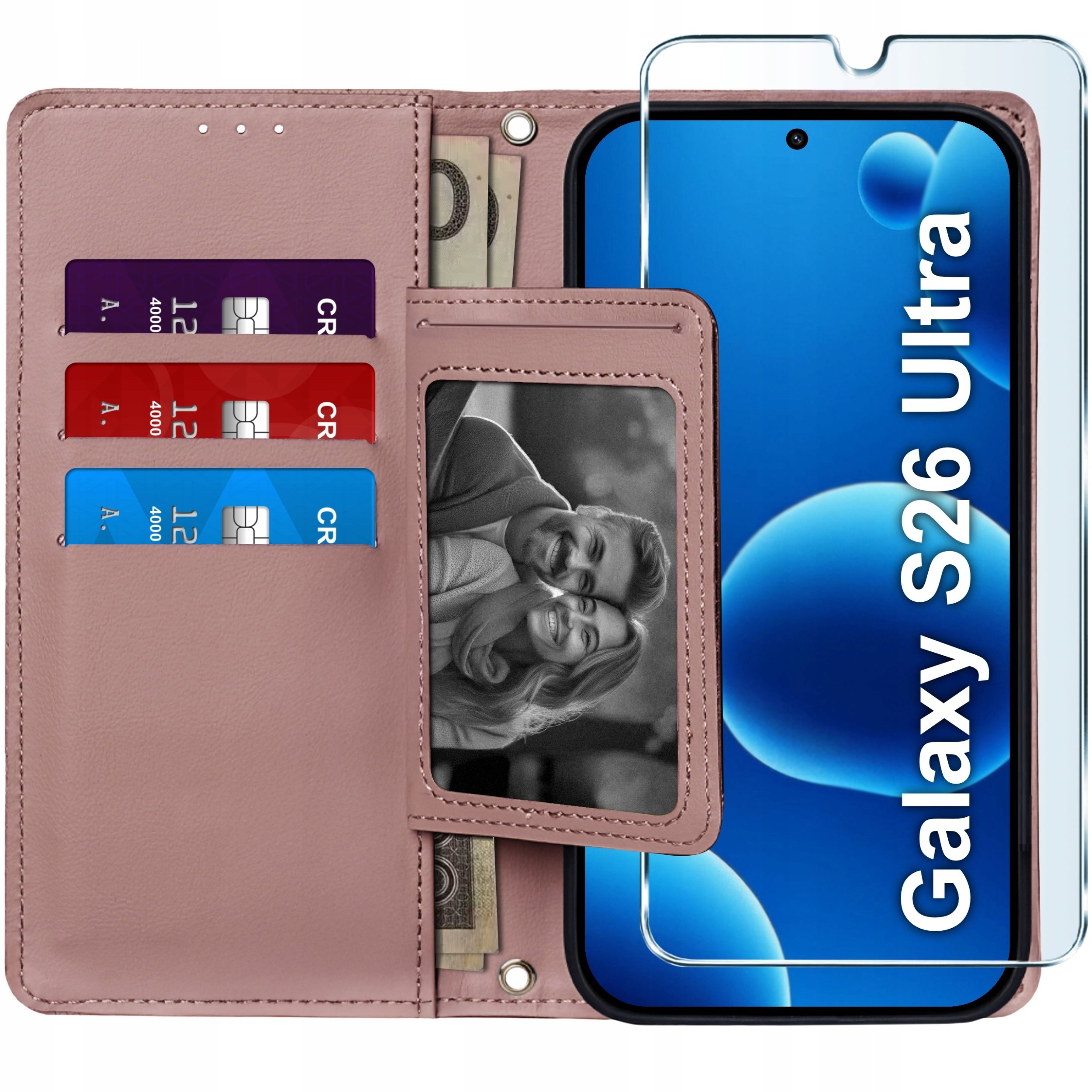 krainaGSM ETUI z klapką do Samsung S26 Ultra Zamykane Magnetyczne + SZKŁO 9H