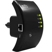 Wzmaczniacz Sygnału Wifi Repeater 300 Mbps Wygięty W02 Czarny